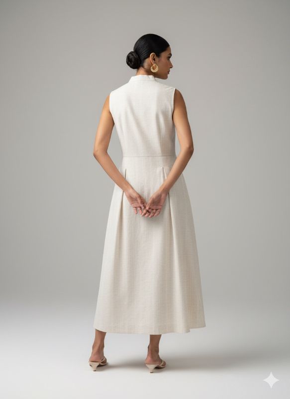 Beige Midi Dress