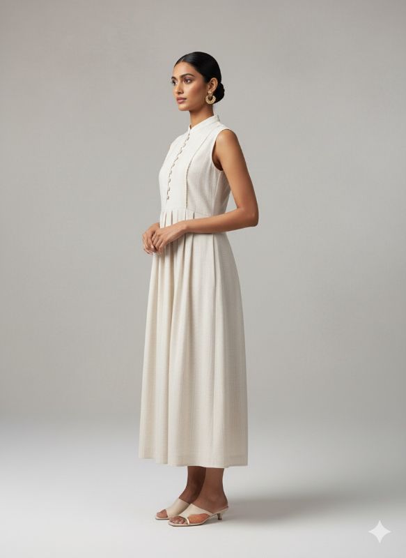 Beige Midi Dress