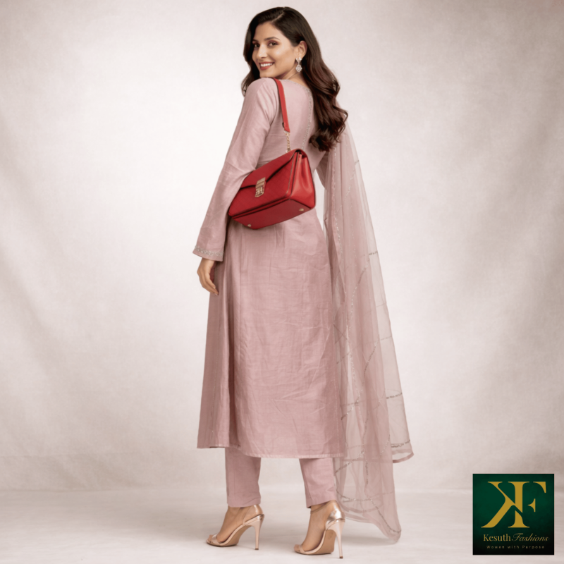 Blush Pink Anarkali Set