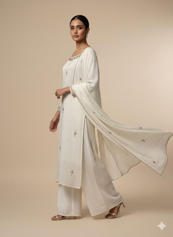 Ivory Anarkali Suit