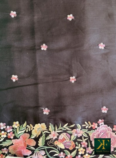 Floral Tussar Saree