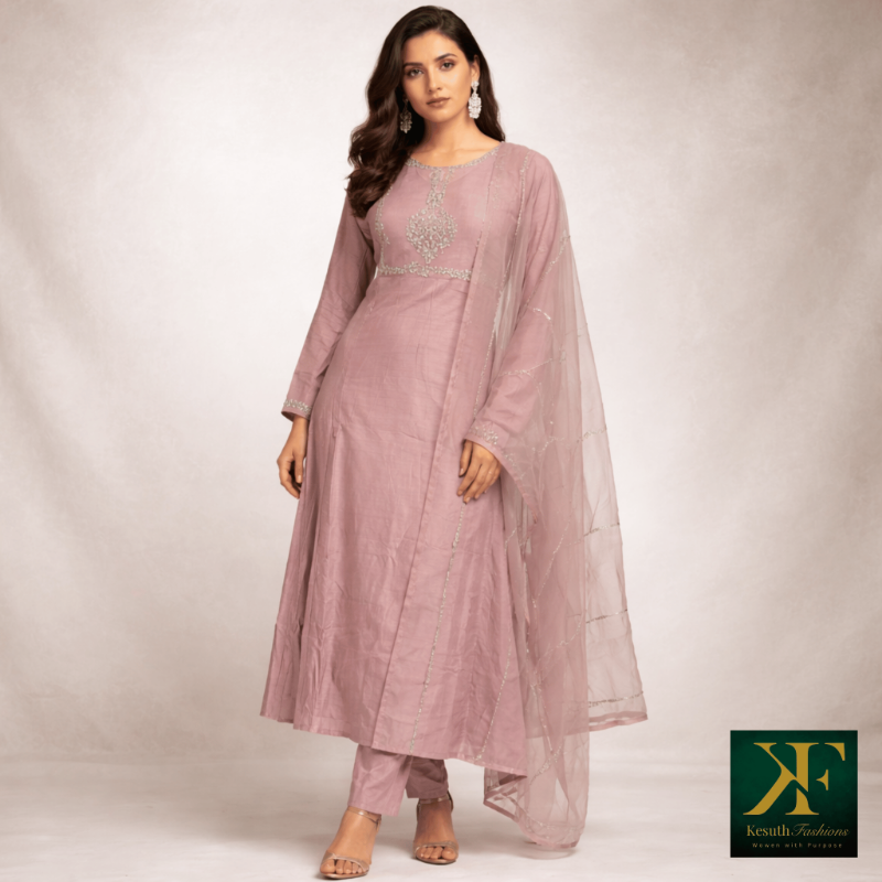 Blush Pink Anarkali Set