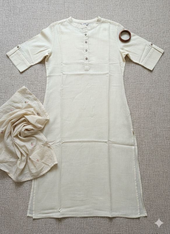 Creme Collar Kurthi