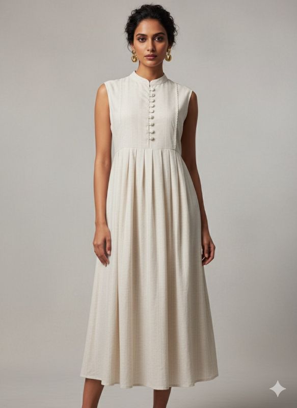 Beige Midi Dress