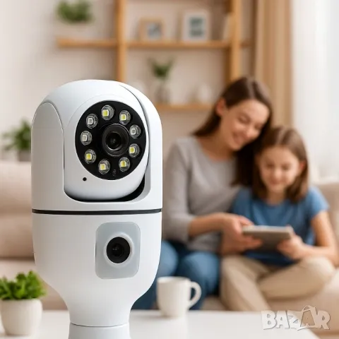 Smart Dual-Lens WiFi Security Camera – 360° Remote Monitoring