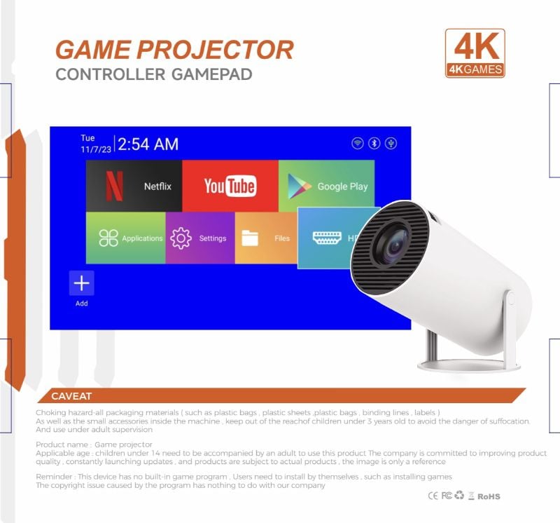 Game Projector – Wireless Smart Projector