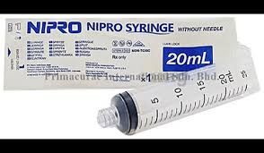 NIPRO SYRINGE 20 ML LS W/O NEEDLE