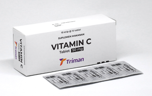VITAMIN C 50 MG DUS@100 TAB (TRIMAN)