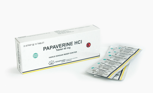 PAPAVERIN HCL 40MG TAB@100 (NOVA)