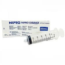 NIPRO SYRINGE 50 ML LS W/O NEEDLE