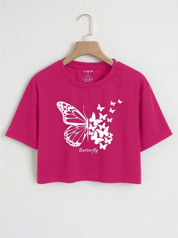 butterfly crop top women