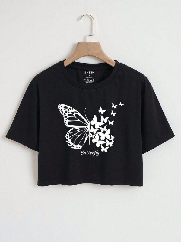 butterfly crop top women