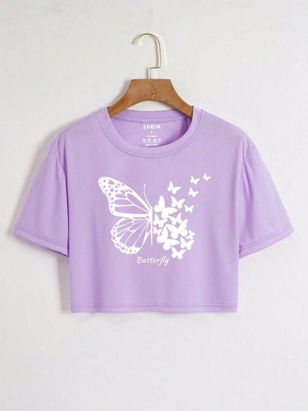 butterfly crop top women