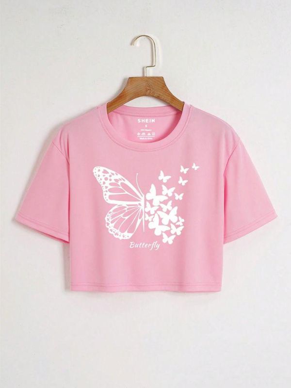 butterfly crop top women