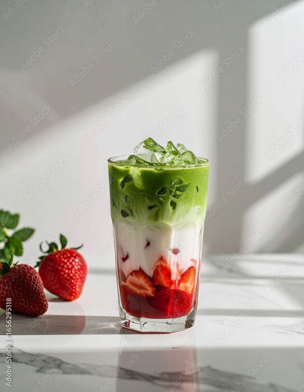 Matcha Strawberry Latte