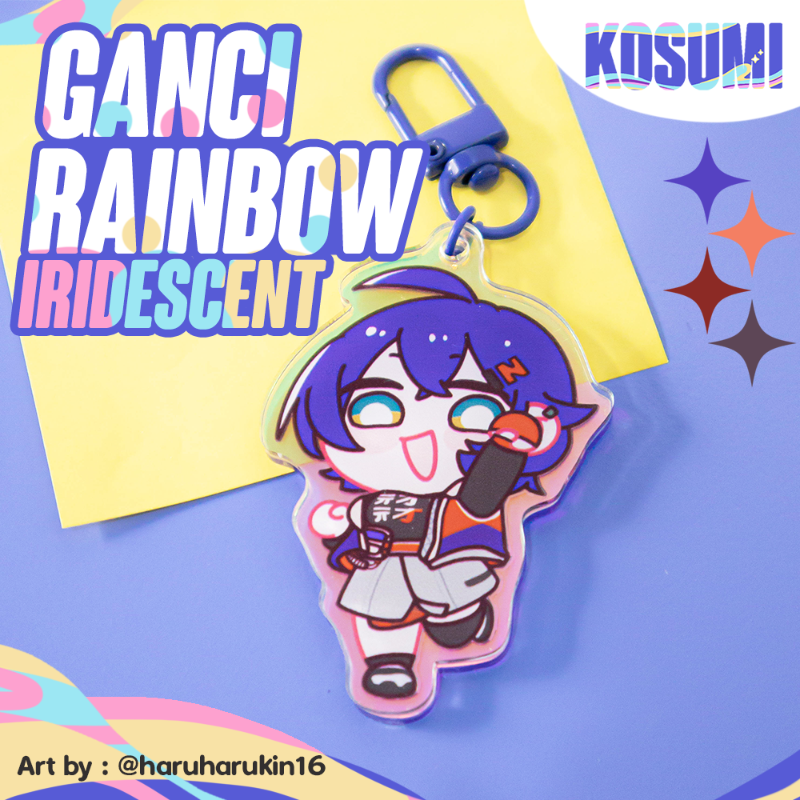 Acrylic Keychain Rainbow Iridescent // Ganci Akrilik Rainbow