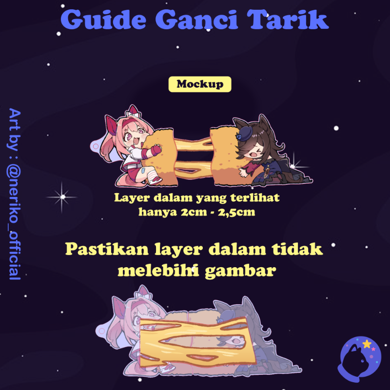 Acrylic Pull-Out Keychain // Ganci Akrilik Tarik