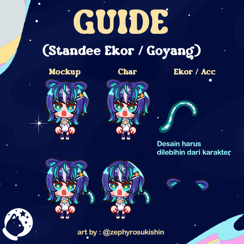 Acrylic Tail Wagging Standee // Standee Ekor Goyang - NEW