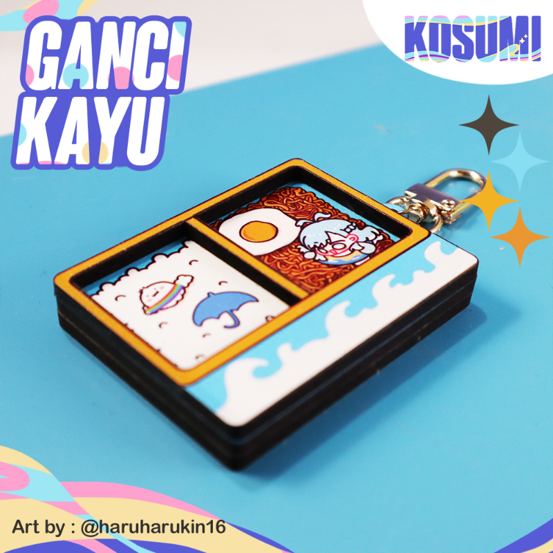 Wooden Keychain // Ganci Kayu Plywood