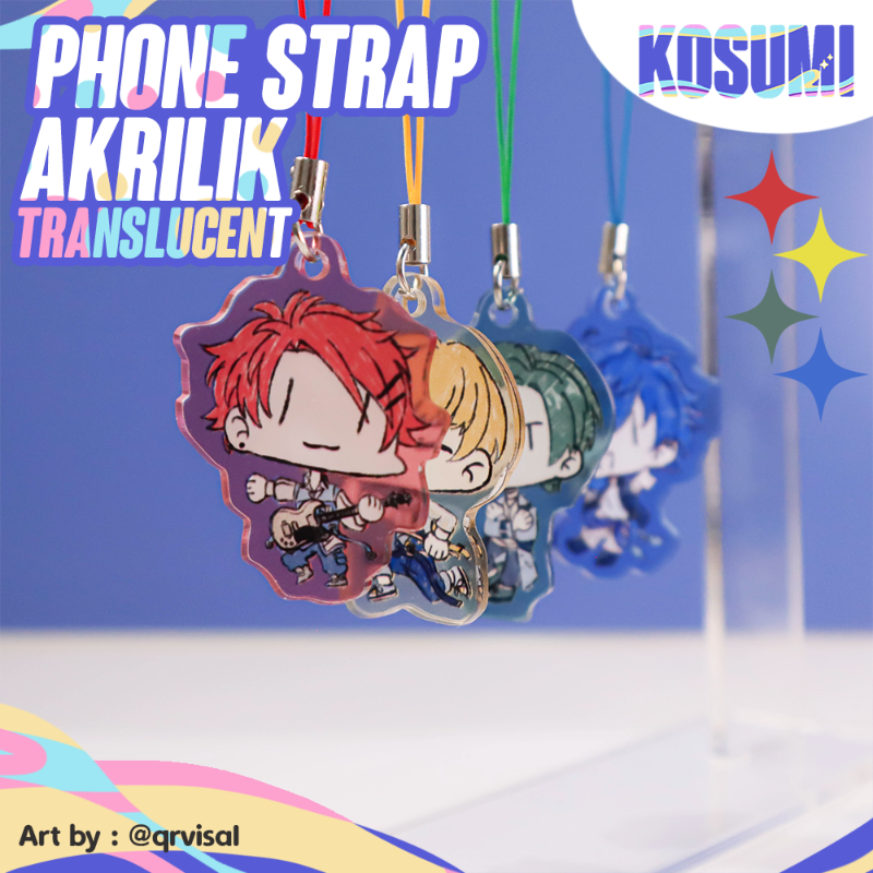 Acrylic Phone Strap Translucent // Gantungan HP Akrilik Translucent