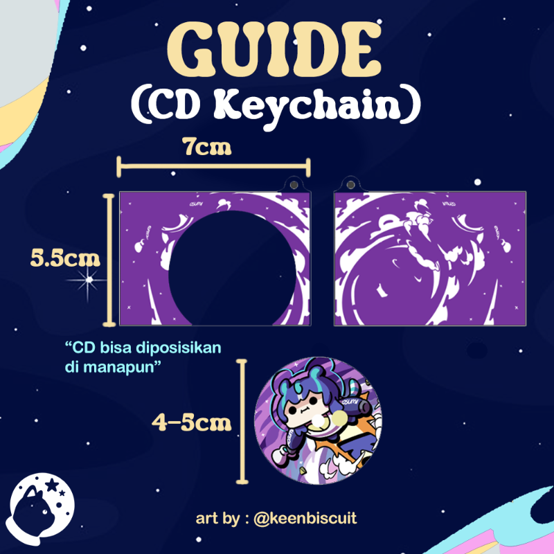 Acrylic Spinning CD Keychain // Ganci Akrilik CD Putar - NEW