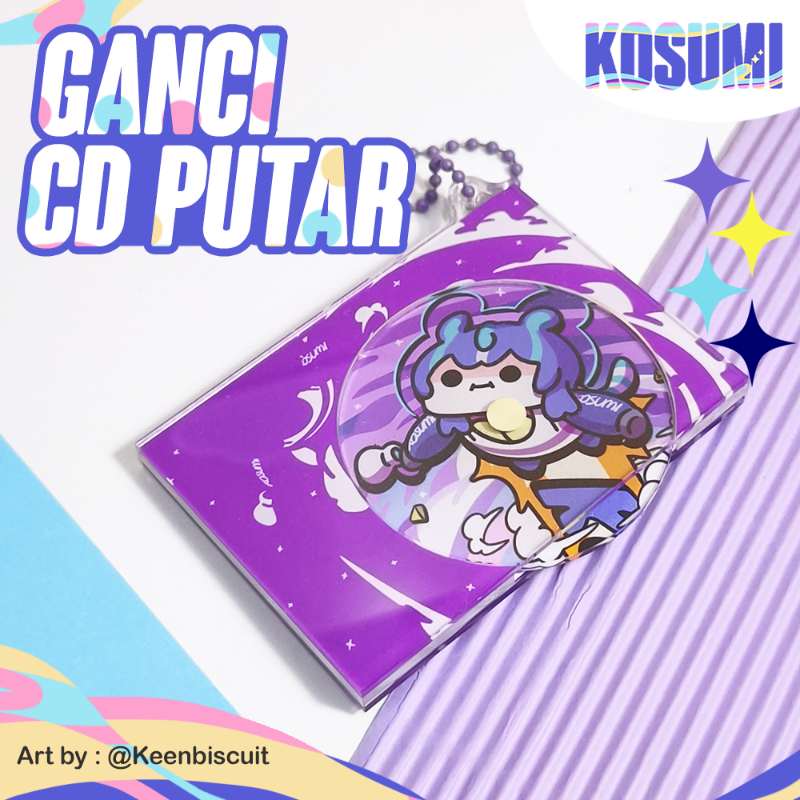 Acrylic Spinning CD Keychain // Ganci Akrilik CD Putar - NEW