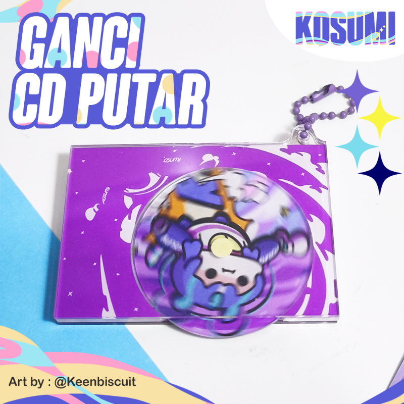 Acrylic Spinning CD Keychain // Ganci Akrilik CD Putar - NEW