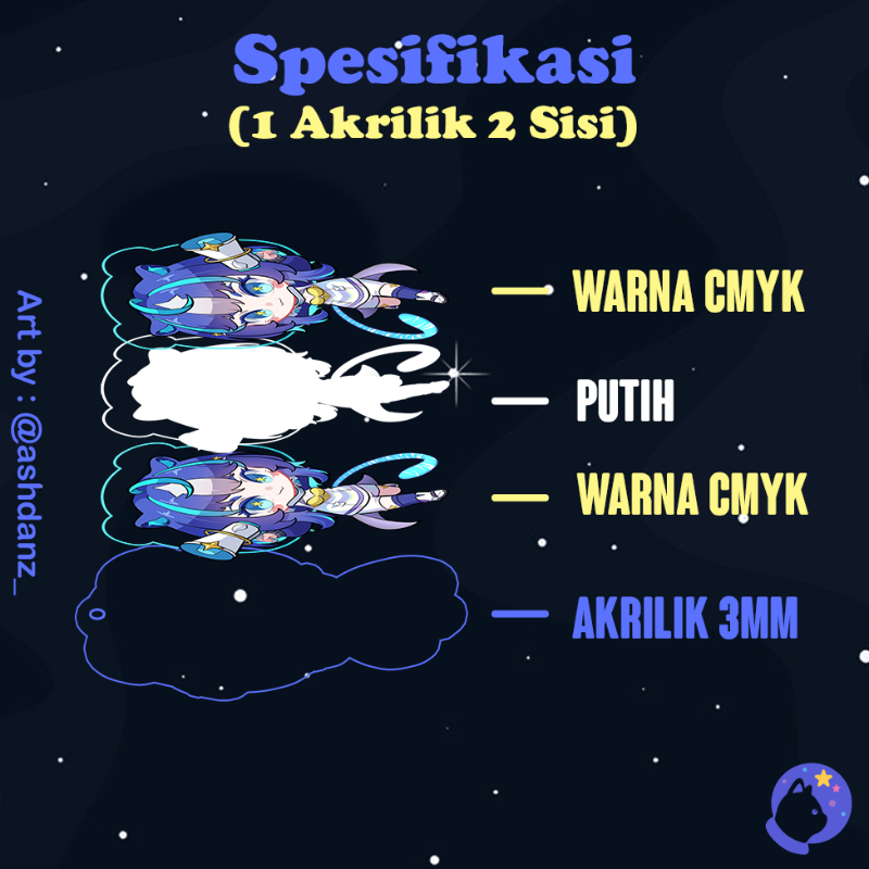 Acrylic Keychain Glitter // Ganci Akrilik Glitter