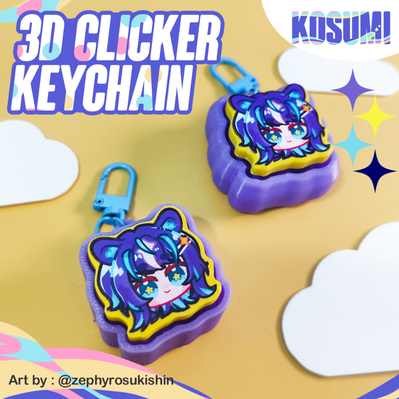 3D Clicker Keychain // Ganci Clicker 3D Print