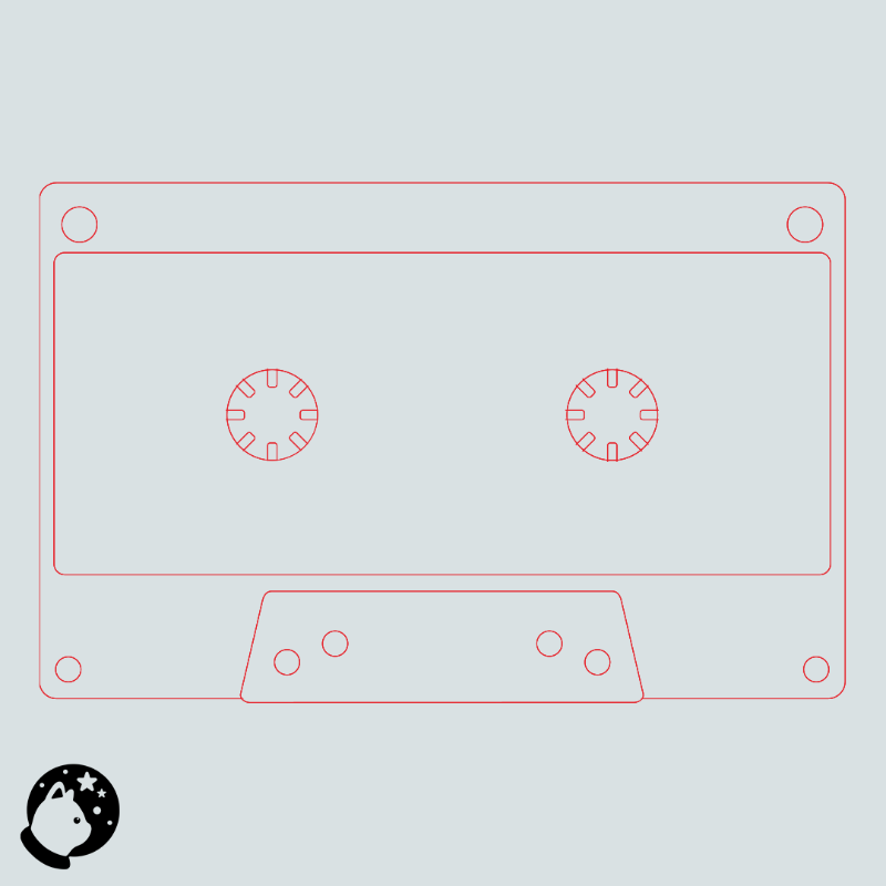 3D Vintage Tape Keychain // Ganci Kaset Tape 3D Print