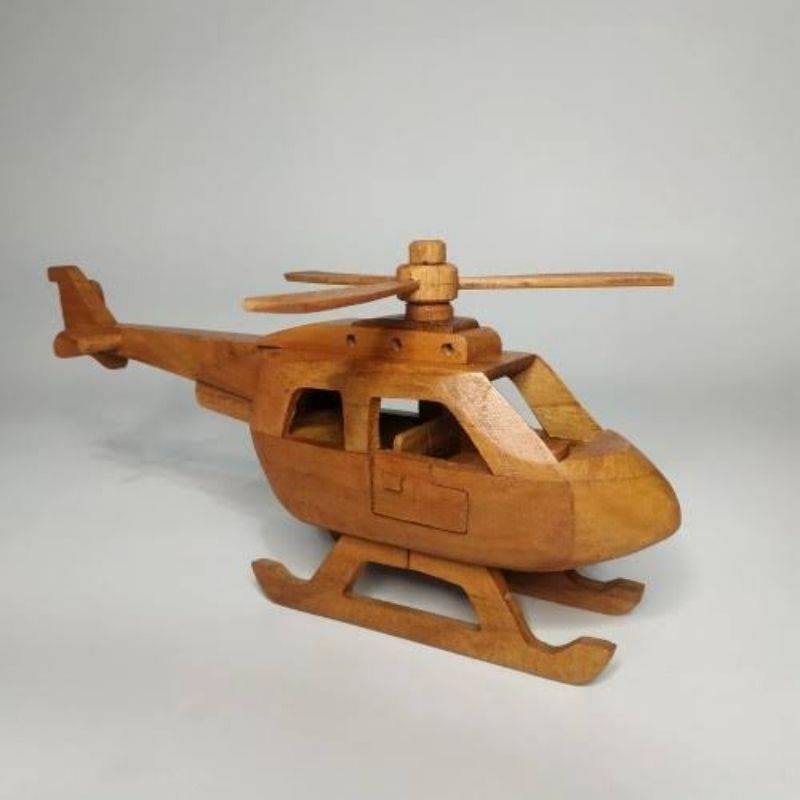 Miniatur Helikopter Kayu