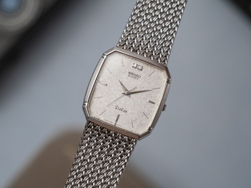 VINTAGE SEIKO DOLCE SNOWFLAKE 9521 5210 TANK WATCH