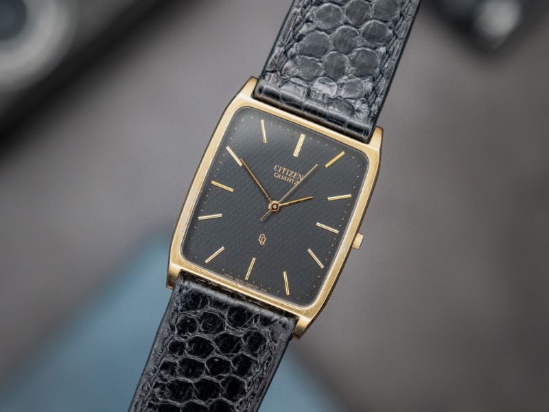 VINTAGE CITIZEN HONEYCOMB DIAL TANK WATCH