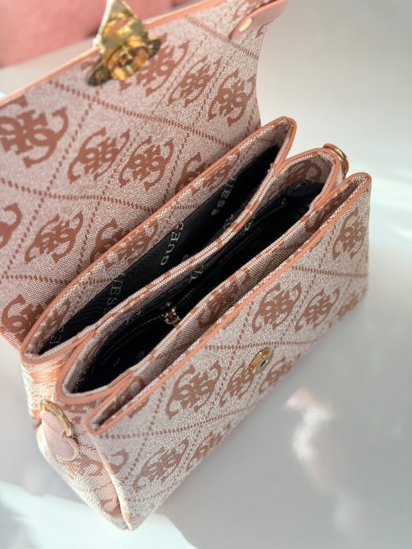 غيس لوغو ساتشل بنقشة كبيرة الحجم الكبير - زهري