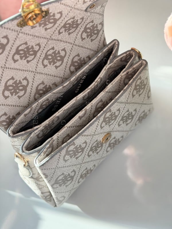 غيس لوغو ساتشل بنقشة كبيرة الحجم الكبير - فضي