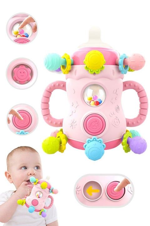 Jouet avec anneaux de dentition doux