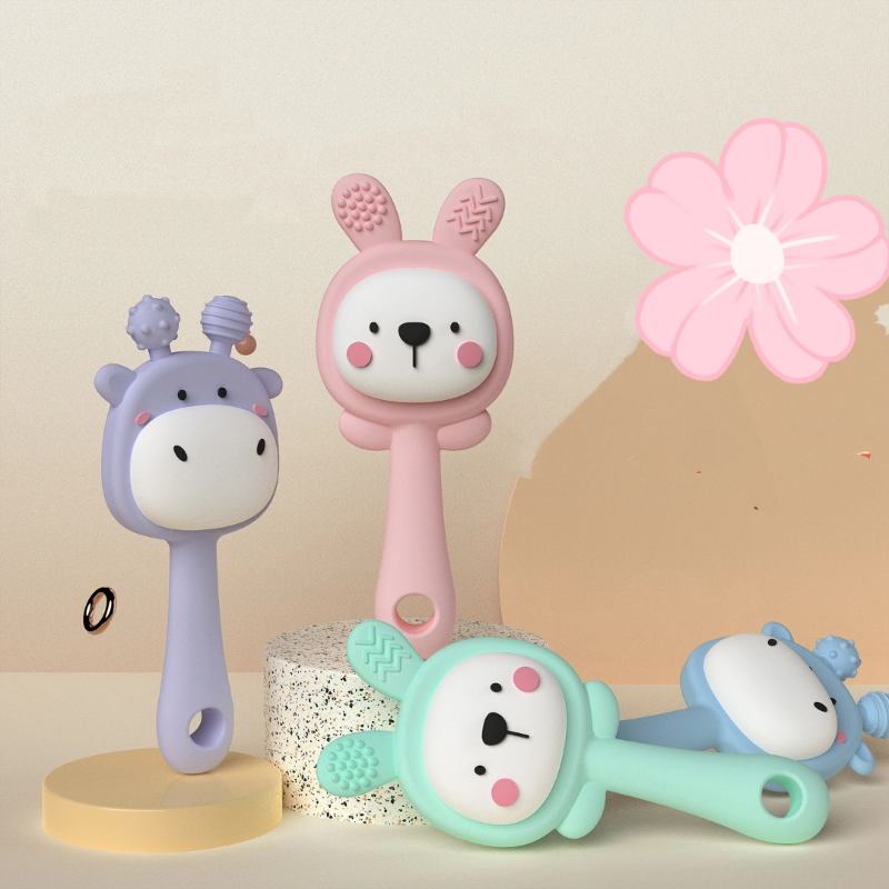 anneau de dentition petite girafe avec hochet