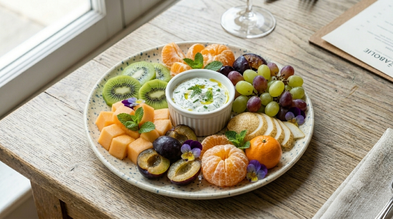 Assiette de fruits de saison importés