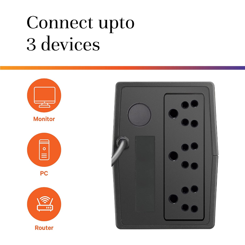 VERTIV Liebert ITON CX 600VA /360W, 230V UPS, an Effective Power Backup for Home Office, Desktop PC & Your WiFi Router