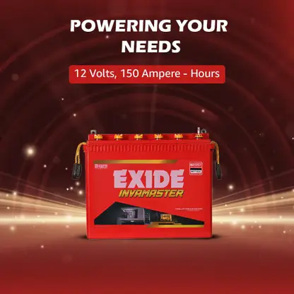 EXIDE 60 Months Warranty Tubular Inverter Battery  (150 Ah, IMTT1500 150Ah Tall Tubular Battery with 60*Month Warranty)