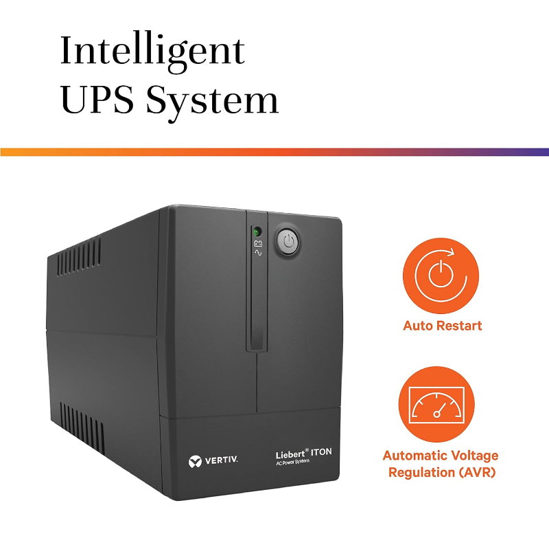 VERTIV Liebert ITON CX 600VA /360W, 230V UPS, an Effective Power Backup for Home Office, Desktop PC & Your WiFi Router