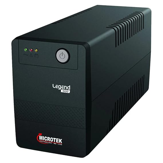 Microtek Legend 1600 Line Interactive UPS 1600VA/960W | Microprocessor Based UPS for Gaming PC, Desktop & Home Office | Power Backup & Protection | 2 Year Electronics Warranty + 1 Year Battery
