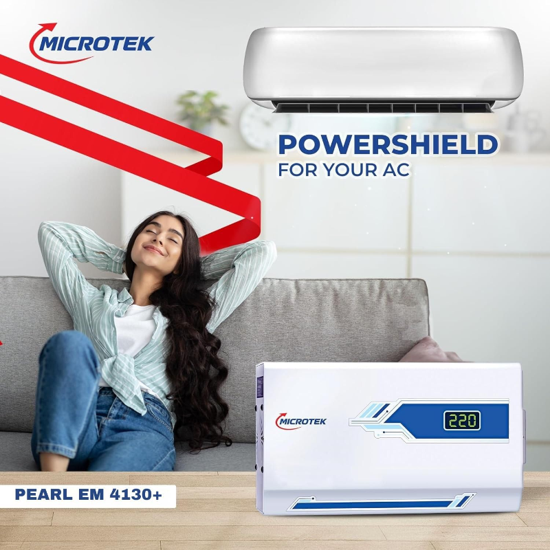 Microtek EM4130+ Automatic Voltage Stabilizer for AC Air Conditioner Upto 1.5 Ton