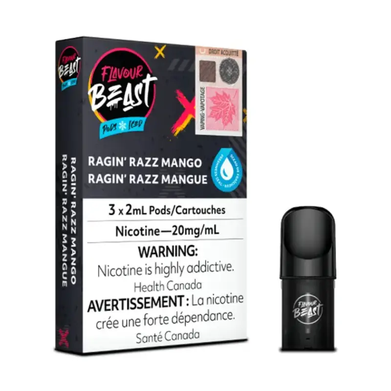 FLAVOUR BEAST POD RAGIN' RAZZ MANGO