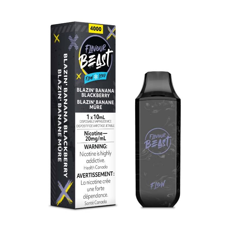 FLAVOUR BEAST 4000 PUFFS BLAZIN' BANANA BLACKBERRY ICED