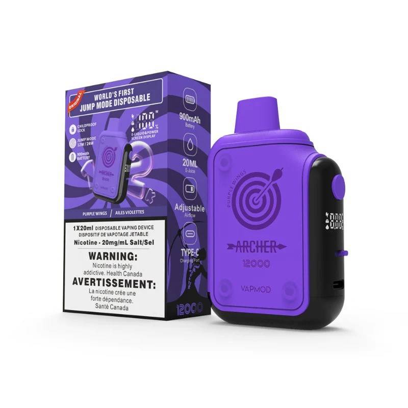 VAPMOD ARCHER 12000 PURPLE WINGS