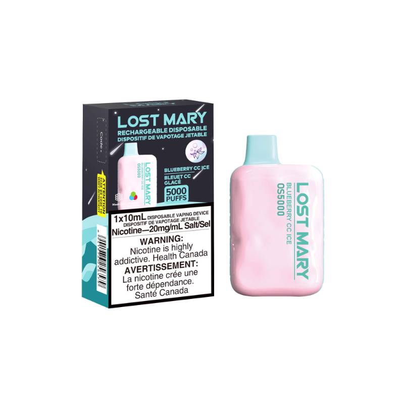 LOST MARY 5000 PUFFS BLUEBERRY CC ICE