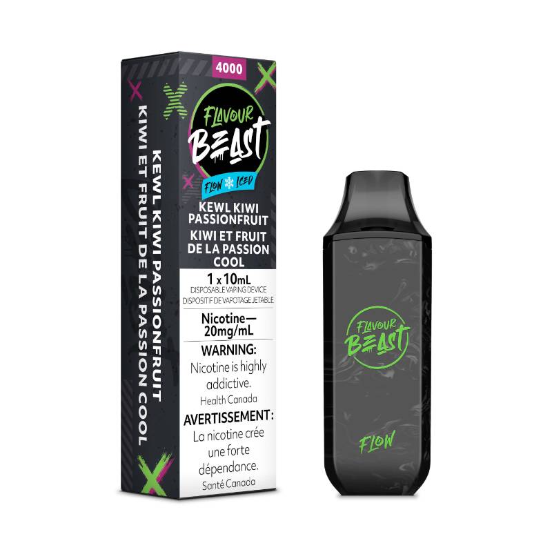 FLAVOUR BEAST 4000 PUFFS KEWL KIWI PASSIONFRUIT ICED