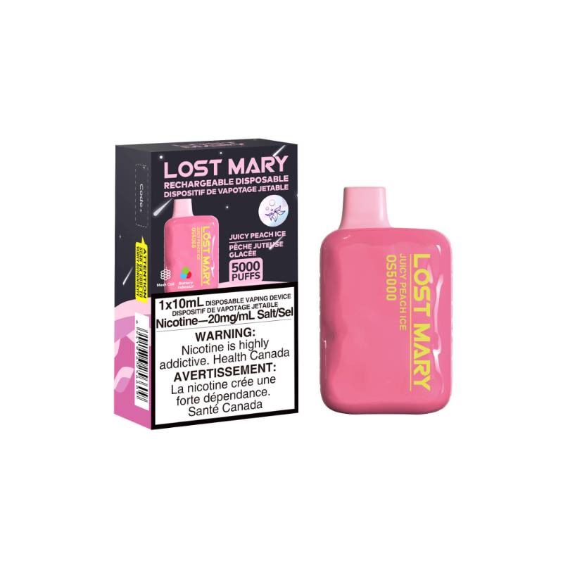 LOST MARY 5000 PUFFS JUICY PEACH ICE