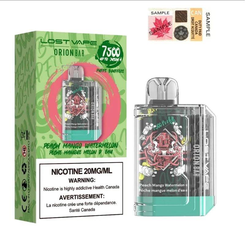 LOST VAPE ORION BAR 7500 PEACH MANGO WATERMELON